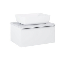 Waschtischplatte Jungborn 60,6x46 cm Calacatta weiß