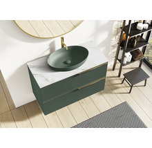 Waschtischplatte Jungborn 80,6x46 cm Calacatta weiß