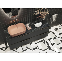 Waschtischplatte Jungborn 161x46 cm Marquina schwarz