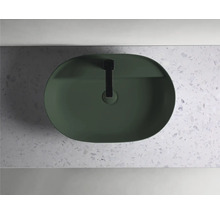 Aufsatzwaschbecken aus Keramik mit Armatur von oben