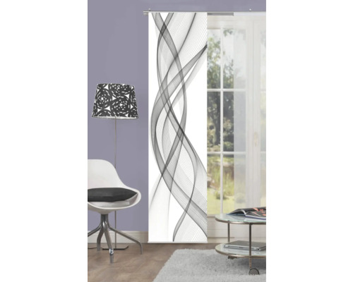 Dekorativer Schiebevorhang mit Wellenmuster im Wohnzimmer