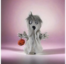 Halloween Dekoration mit Gespenst Figur und Kürbis