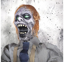 Dekorative Halloween-Figur eines Zombies mit Hemd und Krawatte