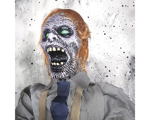 Dekorative Halloween-Figur eines Zombies mit Hemd und Krawatte