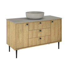 Waschbeckenunterschrank Jungborn PRIMUS 120x72x45,6 cm ohne Waschbecken natural hickory