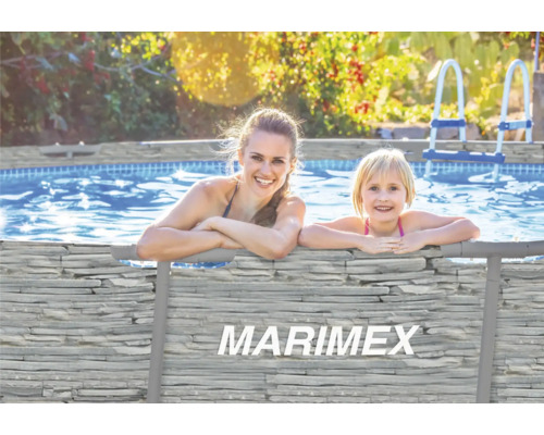 Marimex Pool mit Mutter und Kind im Wasser