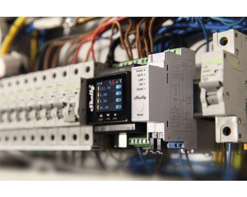 Shelly Energiemessgerät im Sicherungskasten