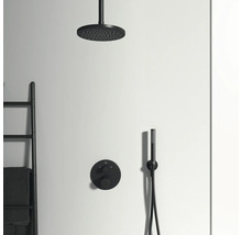 Duscharmatur mit Kopfbrause, Handbrause und Thermostat
