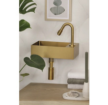 Modernes Badezimmer mit rechteckigem Waschbecken und Armatur