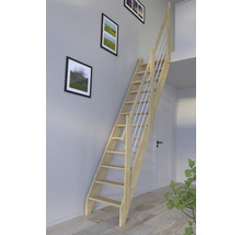 Holztreppe mit Geländer für den Innenbereich