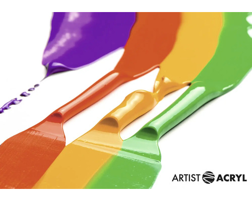 Nahaufnahme von Acrylfarbe in verschiedenen Farben