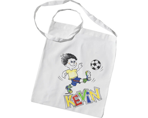 Tragetasche mit Fußballmotiv und Namensaufdruck