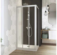 Schiebetür für Seitenwand Breuer Fara4 900x1850 mm Kunstglas weiß