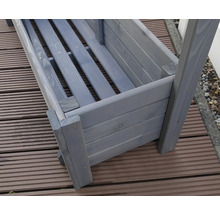 Blumenkasten mit Rankgitter Romantica promadino Holz 80 x 38 x 210 cm grau