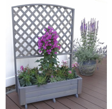 Blumenkasten mit Rankgitter Flora promadino Holz 91 x 41 x 130 cm grau