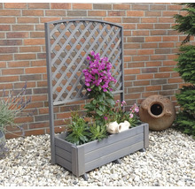Blumenkasten mit Rankgitter Flora promadino Holz 91 x 41 x 130 cm grau