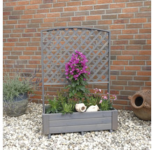Blumenkasten mit Rankgitter Flora promadino Holz 91 x 41 x 130 cm grau