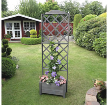 Blumenkasten mit Rankgitter Botanica promadino Holz 69 x 32 x 210 cm grau