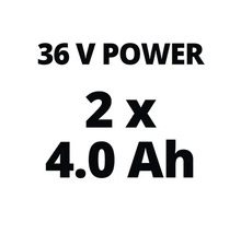 36 Volt Leistung, zwei Mal 4.0 Amperestunden