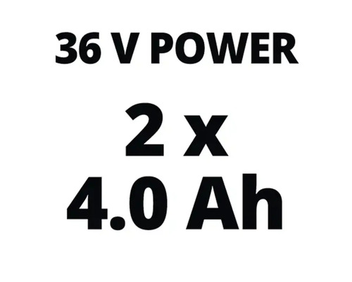 36 Volt Leistung, zwei Mal 4.0 Amperestunden