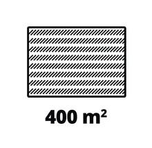 Fläche von 400 Quadratmetern