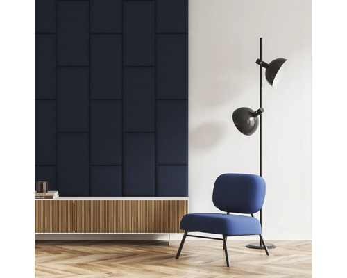 Wandkissen Textil dunkelblau 30x60 cm
