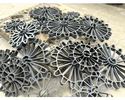 Abstandhalter aus Kunststoff für den Bau