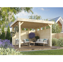 Holz Pavillon mit Sitzgruppe im Garten