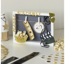 Dekorativer Bilderrahmen mit Geburtstagsmotiven und Kino Thema