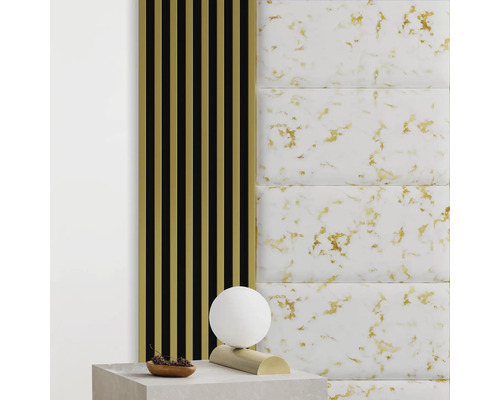 Wandkissen Carrara Marmor gold 30x60 cm