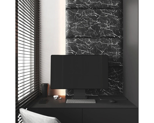 Wandkissen Carrara Marmor schw.30x60 cm