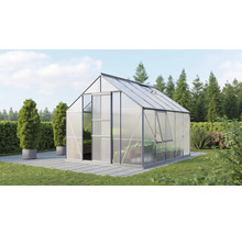 Gewächshaus mit Pflanzen im Garten
