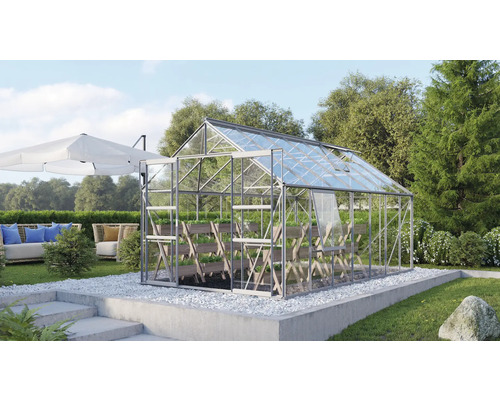 Gewächshaus Vitavia Meridian 2 11500 Einscheibensicherheitsglas 3 mm 257x445 cm Aluminium Gewächshaus Vitavia Meridian 2 11500 Einscheibensicherheitsglas 3 mm 257x445 cm Aluminium
