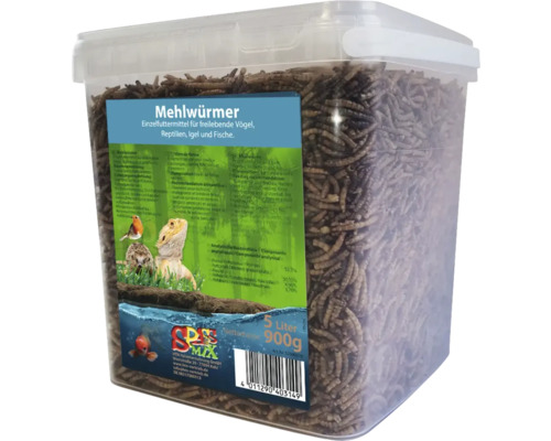 Hühner-, Teichfisch, Igel-, Vogelzusatzfutter Spass Mix Mehlwürmer 900 g, getrocknet Hühner-, Teichfisch, Igel-, Vogelzusatzfutter Spass Mix Mehlwürmer 900 g, getrocknet