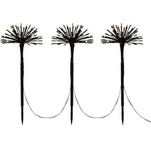 Drei Gartenstecker mit LED-Beleuchtung