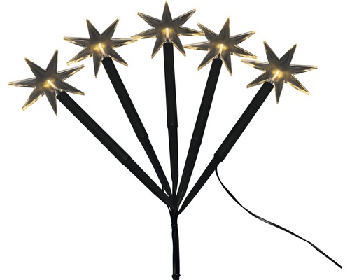 Sternengirlande mit fünf Lampen für den Außenbereich