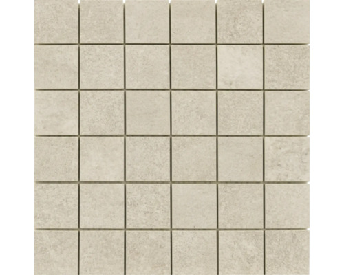 Feinsteinzeugmosaik Grunge beige 30x30 cm Antislip-Softoberfläche Quadratische Mosaikfliese aus Keramik