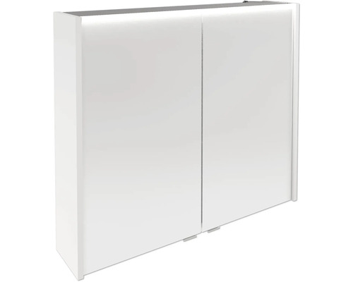 LED-Spiegelschrank Fackelmann Verona 2-türig 80x16x68,3 cm weiß