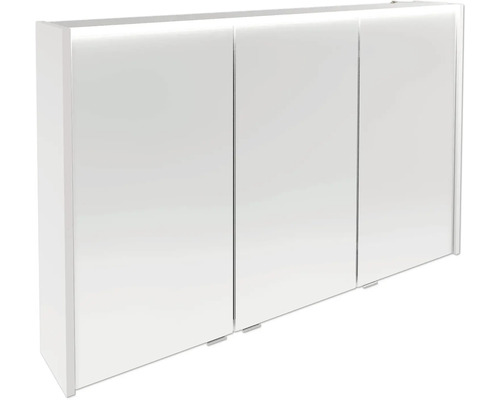 LED-Spiegelschrank Fackelmann Verona 3-türig 110x16x68,3 cm weiß