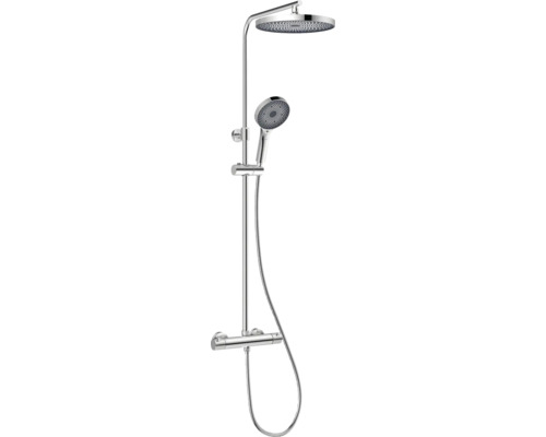 Thermostat-Duschsäule Aus Poliertem Chrom – Mit Handbrause & Duschkopf, Sicherheitsventil, 10 Jahre Garantie