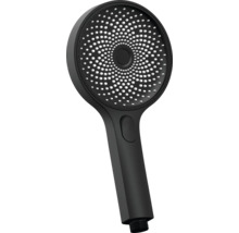 Schwarzer Handbrausekopf mit rundem Design