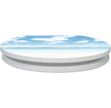 Toilettendeckel mit Strandmotiv