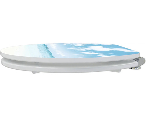Toilettendeckel mit Strandmotiv