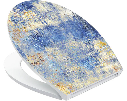 WC-Sitz mit abstraktem Muster