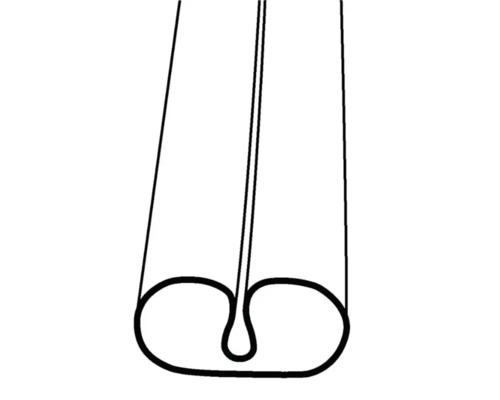 Querschnitt eines Heizkabels mit zwei Adern