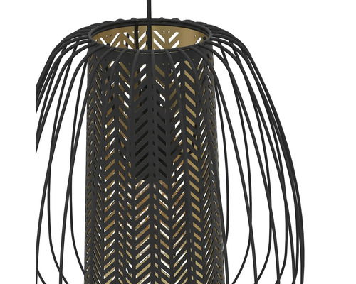 Pendelleuchte mit geometrischem Muster und dekorativen Streben
