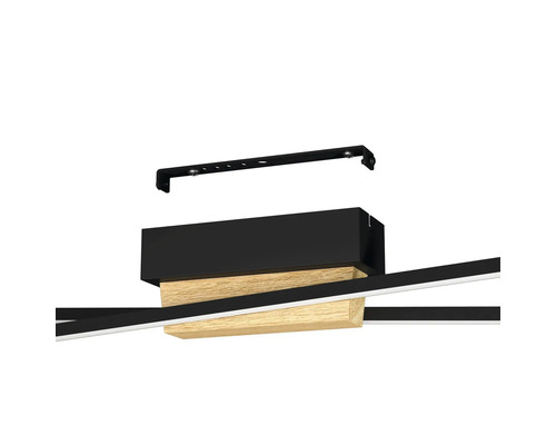 Deckenleuchte mit Holz und Befestigungsmaterial