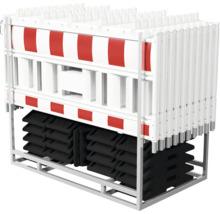 Absperrschrankengitter SET3 mit 20 Euro2-Absperrschrankengitter ohne Lampenadapter & 21 Fußplatten auf Multipalette