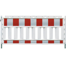 Euro-Schrankenzaun Typ2 ohne Lampenadapter weiß-rot L = 1200 mm