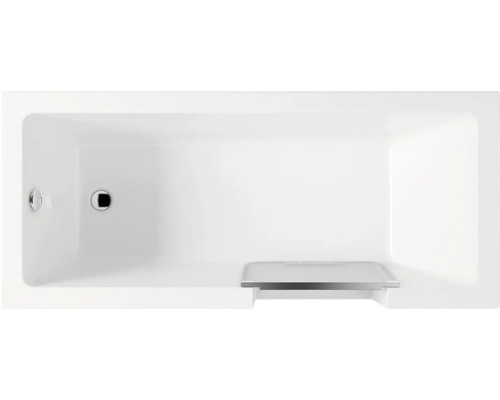 Rechteckige Badewanne mit Ablauf und Überlauf